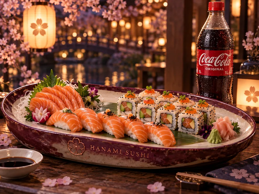 Primavera Sake 18 — 18 Peças + Coca-Cola 1L